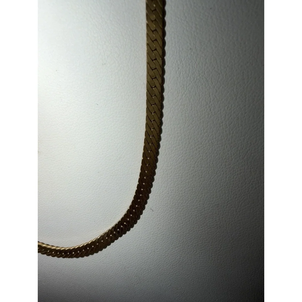 Cuban Link 14k Gold-Plated Chain Necklace Flat  14KGP 16